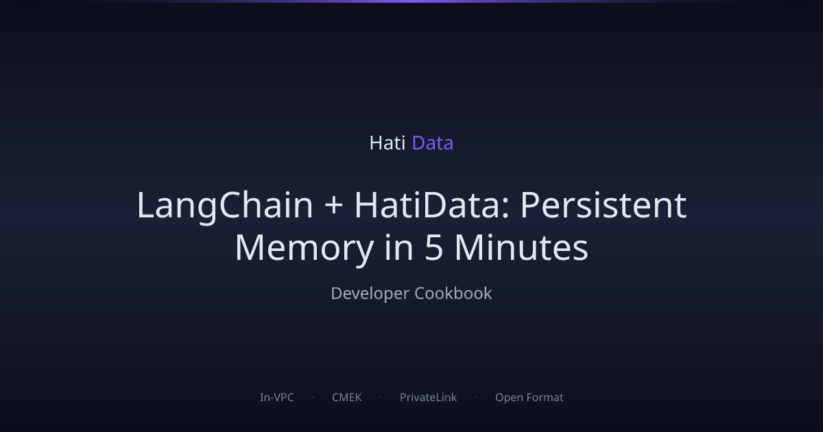 LangChain + HatiData: Persistent Memory in 5 Minutes | HatiData ...
